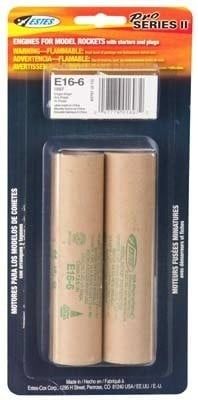 Estes Rockets E16-6 Model Rocket Engines 2pc