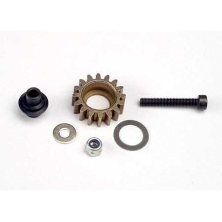 Traxxas Idler gear, steel (16T)/Shaft/3x6mm &amp; 3x8mm flat metal washer/8x12x0.5mm PTFE washer/3MM nylon locknut/ 3x20mm cap hex