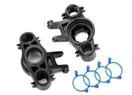 Traxxas Axle carriers, left &amp; right (1 each) (use with 8x16mm &amp; 17x26mm ball bearings)/ dust boot retainers (4)
