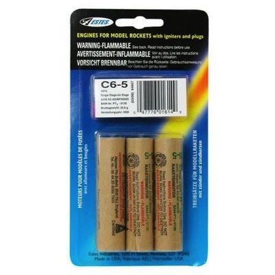 Estes Rockets C6-5 Model Rocket Engines 3pc