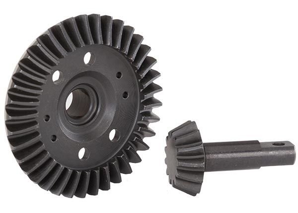 Traxxas Ring Gear, Pinion Gear, (Machined, Spiral Cut) (Front)