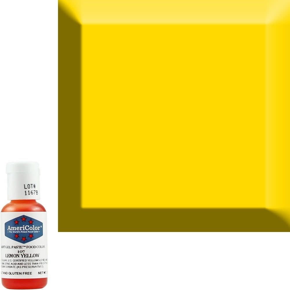 AmeriColor 0.75oz Soft Gel Lemon Yellow