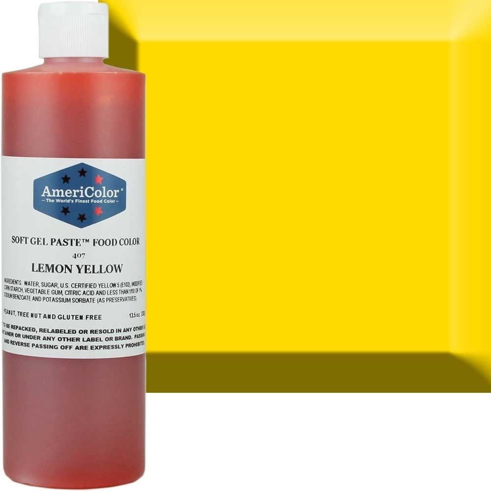 AmeriColor 4.5oz Soft Gel Lemon Yellow