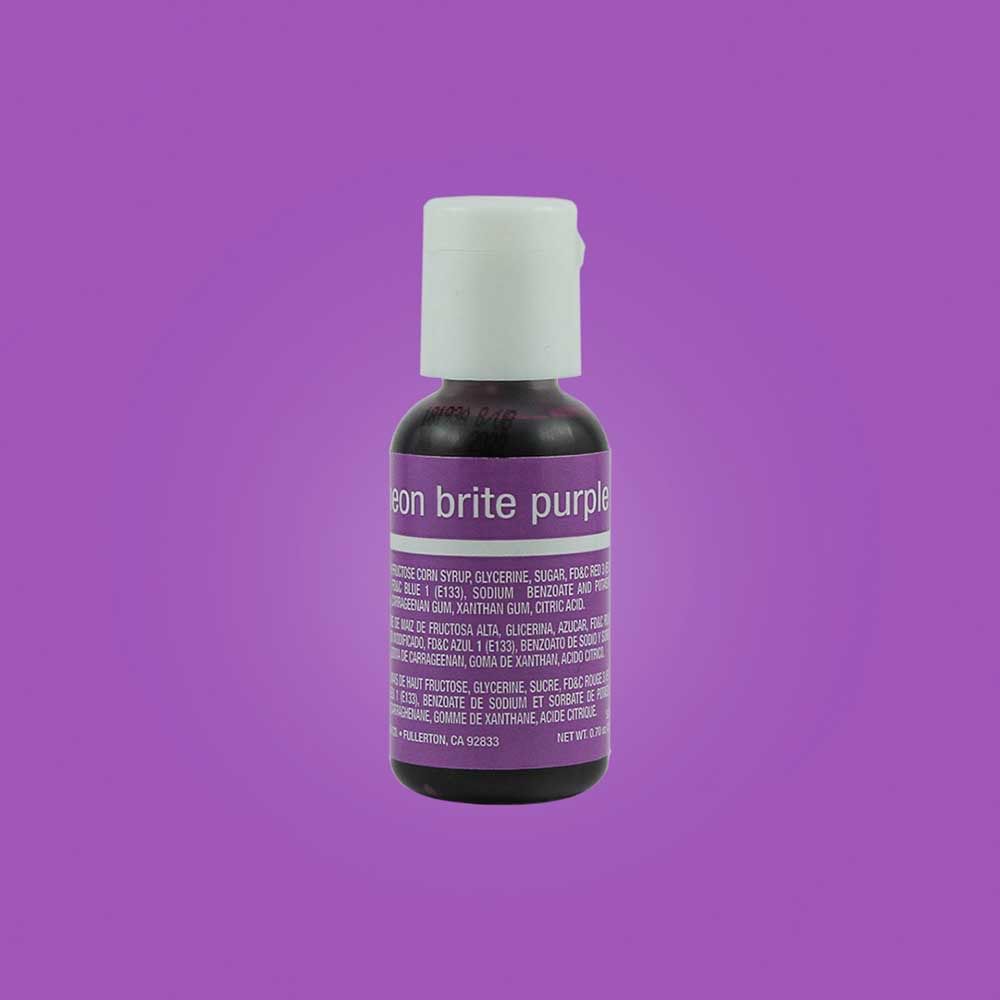 Chefmaster Neon Bright Purple Gel 0.7oz