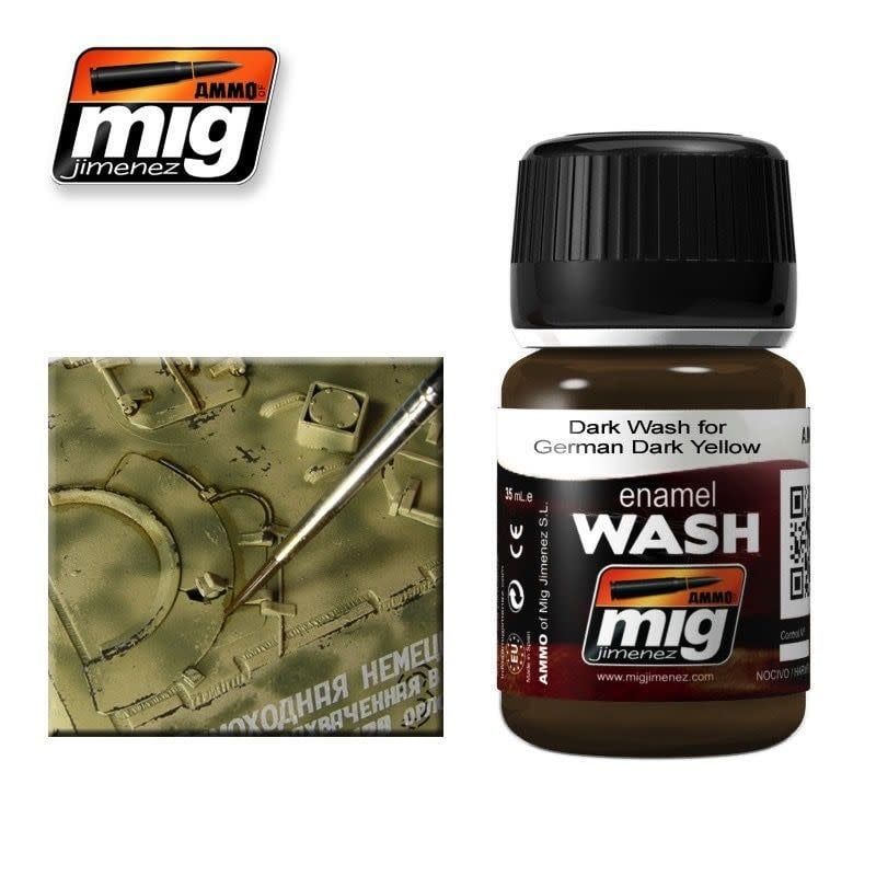 Ammo of MIG Brown Wash for German Dark Yellow 35ml