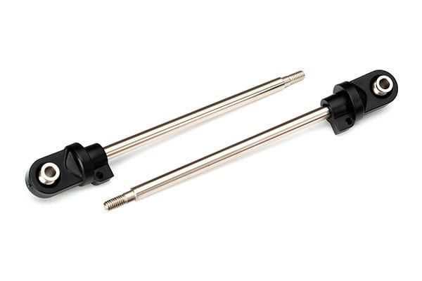 Traxxas Shock shafts, GTX, 110mm (assembled with rod ends &amp; hollow balls) (steel, chrome finish) (2)