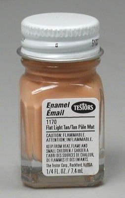 Testors Flat Enamel Light Tan 1/4oz