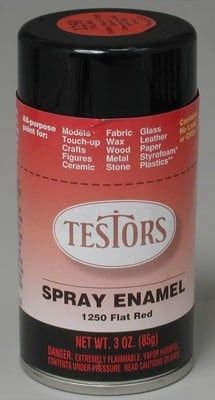 Testors Spray Flat Red 3oz