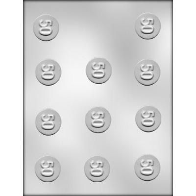 CK Products 1-0.5in Number 50 Mint Chocolate Mold
