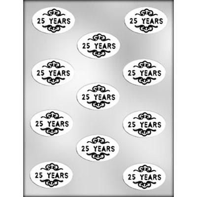 CK Products Number 25 Years Oval Mint Chocolate Mold