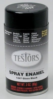 Testors Sprayer Testors Spray 3Oz Black Gloss