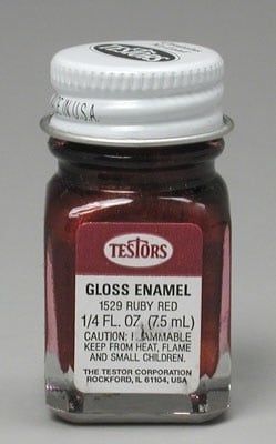 Testors Enamel Red Metal Flake 1/4oz