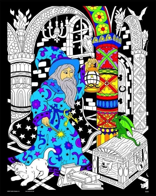 Stuff To Color 16X20 Velvet Poster Wizard