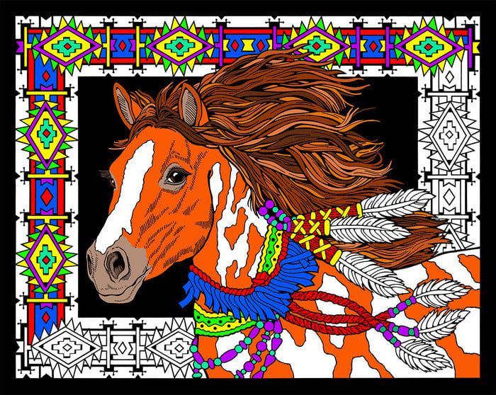 Stuff To Color 16 x 20 Velvet Desert Stallion