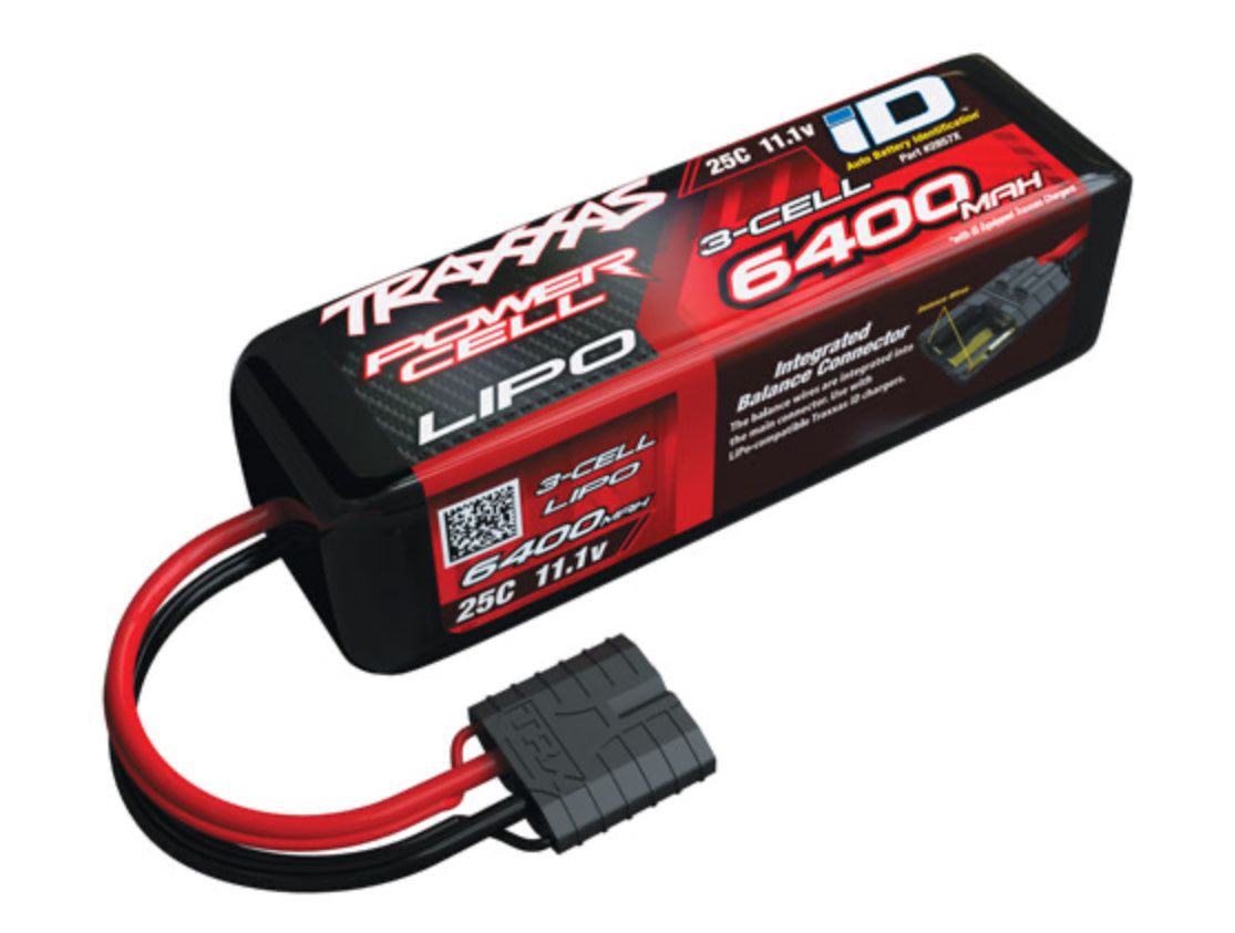 Traxxas 6400mAh 3S 11.1V 25C LiPo ID Connector Soft Case