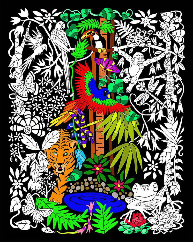 Stuff To Color 16 x 20 Velvet Rainforest