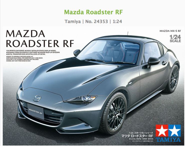 Tamiya 1/24 Mazda MX-5 RF