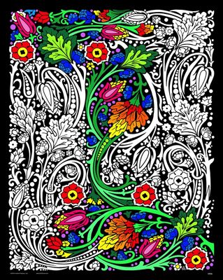 Stuff To Color 16X20 Velvet Poster Floral-Mania