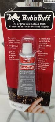 Amaco Pewter Rub n Buff Metallic Wax Finish 0.5oz