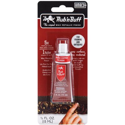 Amaco Spanish Copper Rub n Buff Metallic Wax Finish 0.5oz