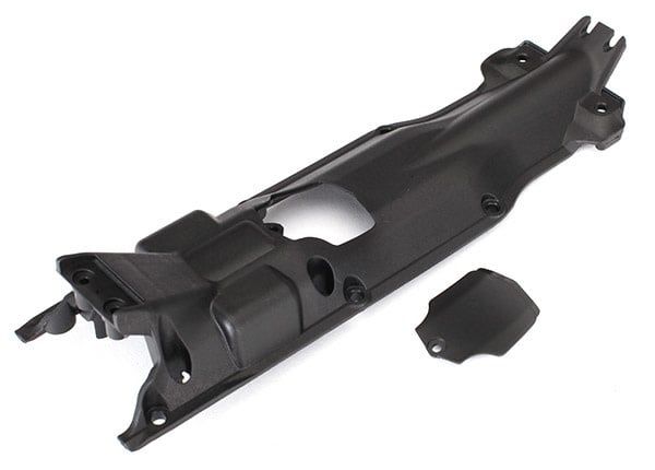 Traxxas Skidplate, transmission, nylon (black)/ cover