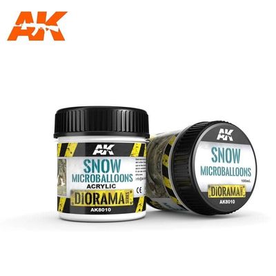 AK Interactive Snow Microballoons Powder Texture Acrylic 100ml