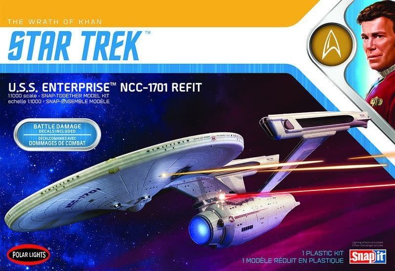Polar Lights 1/1000 USS Enterprise Refit Wrath Of Khan