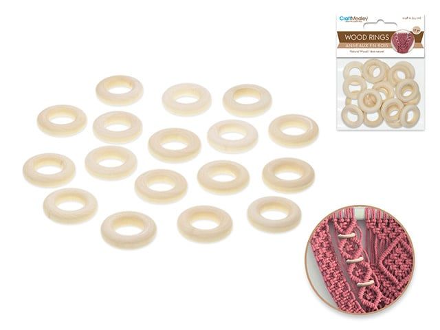 CraftMedley 2.5cm Wood Rings