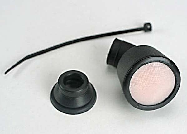 Traxxas Air filter housing/ foam insert/ straight base/ angled base/ cable tie (1-each) (TRX 2.5, 2.5R, 3.3)