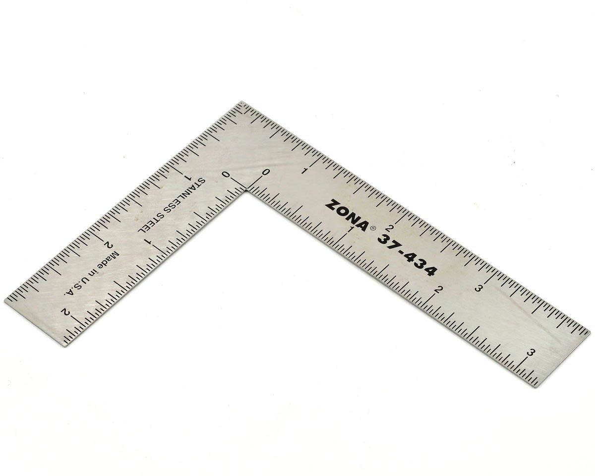 Zona Metal Ruler 3X4 Square