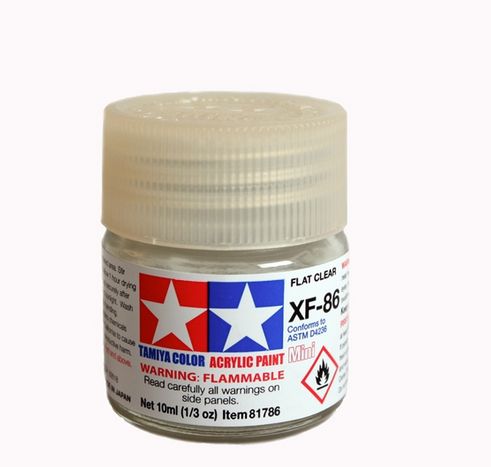 Tamiya XF-86 Flat Clear Acrylic Mini 10ml Tamiya XF-86 Flat Clear Acrylic Mini 10ml