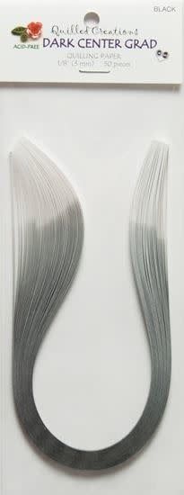 Quilled Creations Quilling Paper Black Dark Center Graduated 1/8in