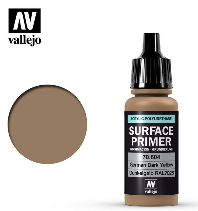 Vallejo Primers RAL70028 German Dark Yellow 17ml