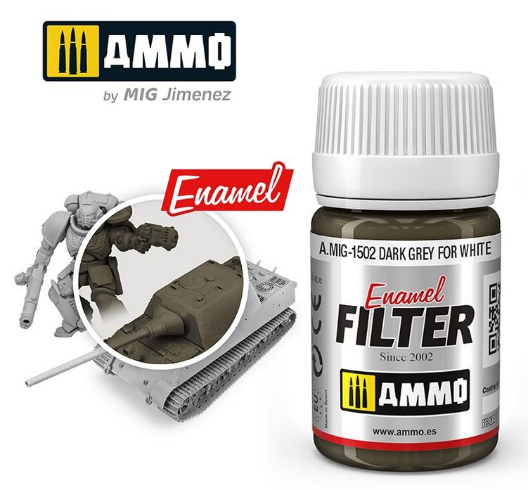 Ammo of MIG Dark Grey For White 35ml