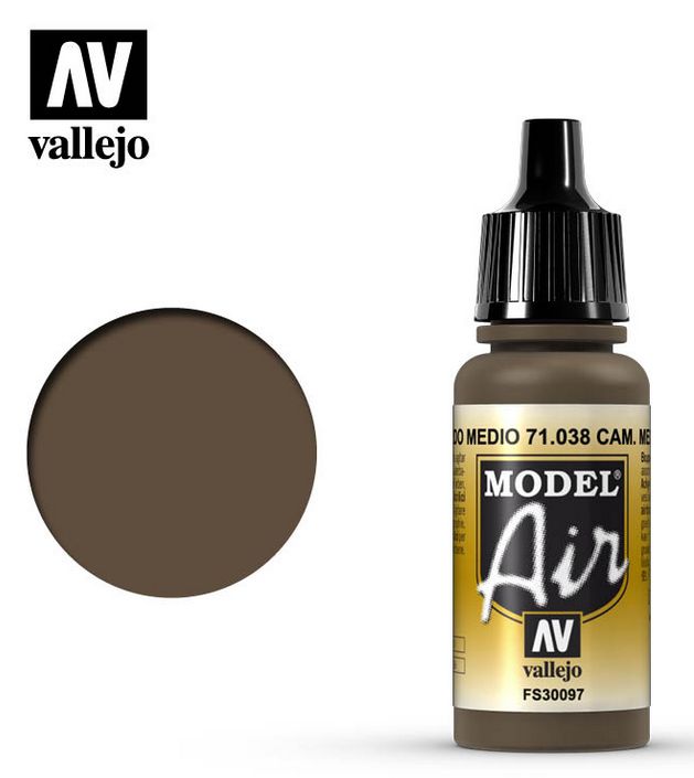 Vallejo Model Air Camouflage Medium Brown 17ml