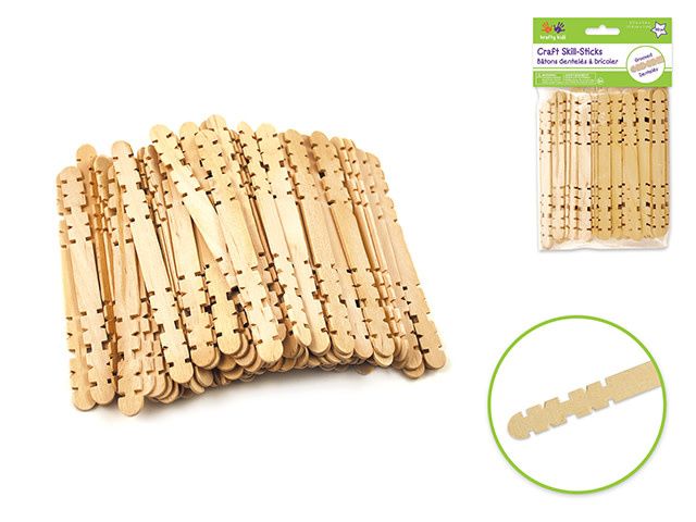 Krafty Kids Natural Skill Craft Stick 80pc