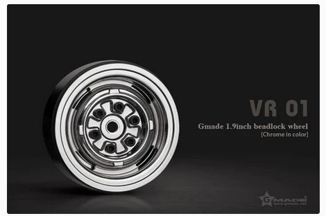 G Made VR01 1.9in Beadlock Rock Crawler Wheels Chrome 2pc