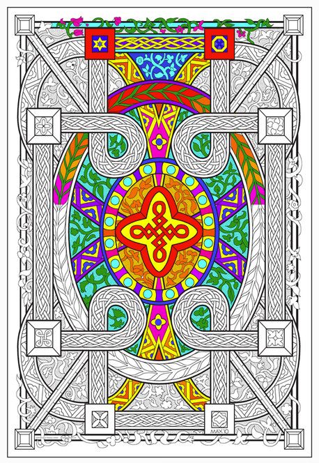 Stuff To Color 22 x32.5 Wall Poster Geo Vine