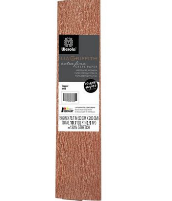 Lia Griffith Crepe Paper Metallic Copper 19.6x78.7in