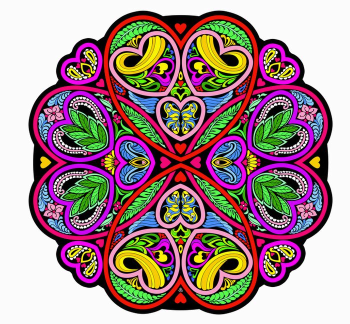 Stuff To Color Velvet Mandala Heart