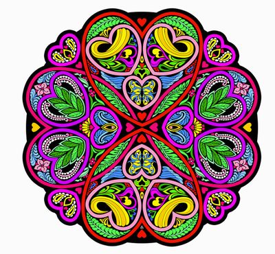 Stuff To Color Velvet Mandala Heart