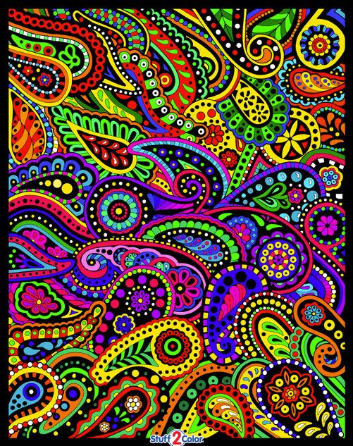 Stuff To Color 16 x 20 Velvet Paisley