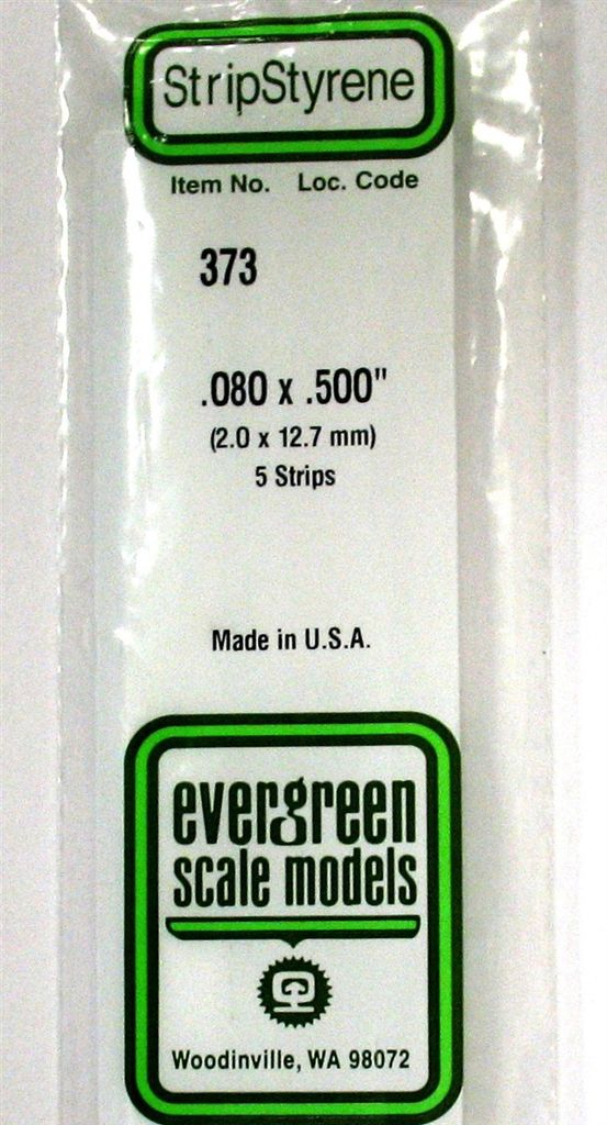 Evergreen STRIP .080"X.500" LONG