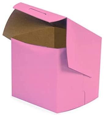 Retail Supplies 4x4x4in Pink 1 Cupcake Bakery Box