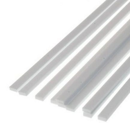 Evergreen Scale Models 4x8in HO Polystyrene Strips 10pc