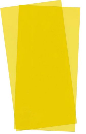 Evergreen Scale Models 0.010x6x12in Transparent Yellow Sheets 2pc