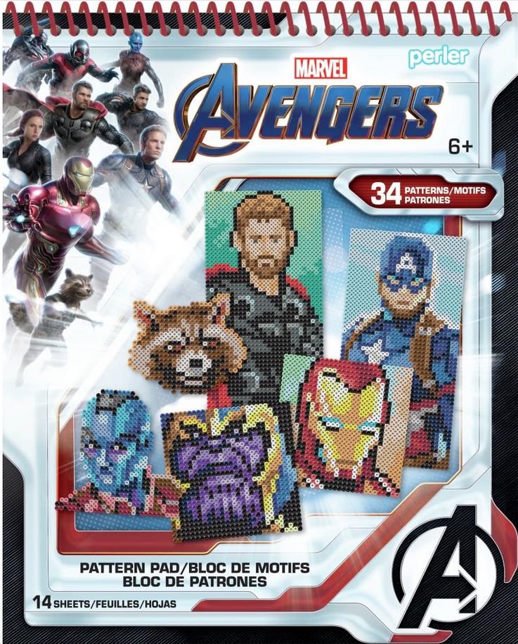 Perler Beads Avengers Fused Pattern Pad