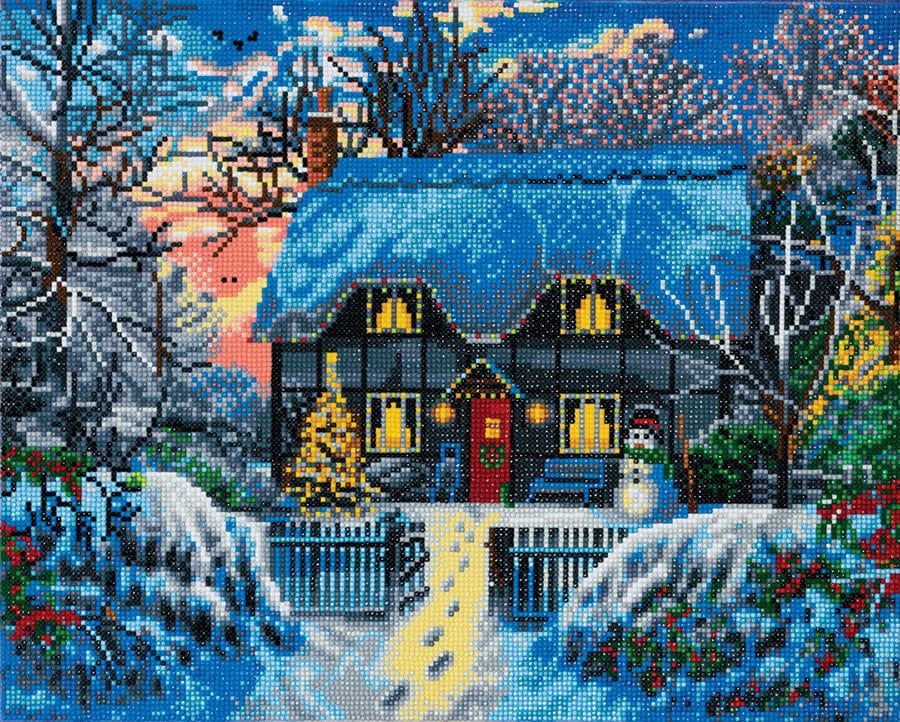 Craft Buddy Yuletide Cottage Crystal Art Kit Large