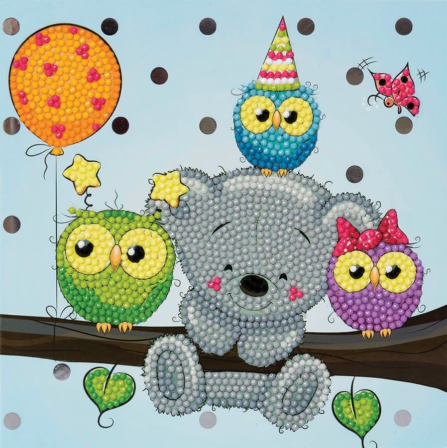 Craft Buddy Birthday Friends Crystal Art Card