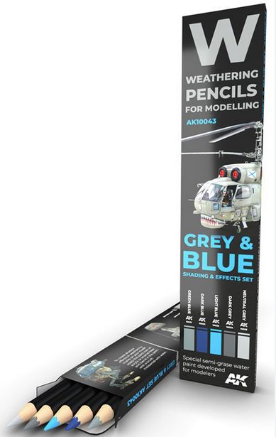 AK Interactive Weathering Pencils Grey And Blue Set